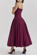 Moxidress V Neck Strapless Corset Swing Maxi Dress