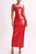 Moxidress Sleeveless Open Back Sequin Bodycon Maxi Party Dress