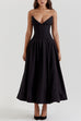 Moxidress V Neck Strapless Corset Swing Maxi Dress