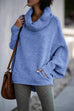 Moxidress Cowl Neck Batwing Sleeves Loose Sweater