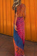 Back Criss Cross Sleeveless Color Block Tie Dye Maxi Dress