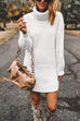 Moxidress Turtleneck Long Sleeves Ribbed Knit Sweater Dress(in 7 Colors!)