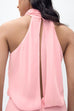 Halter Sleeveless Open Back Waisted Maxi Dress