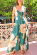 Moxidress Square Neck Floral Print Maxi Cami Dress