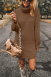 Moxidress Turtleneck Long Sleeves Ribbed Knit Sweater Dress(in 7 Colors!)