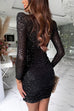 Moxidress Mesh V Neck Ruched Sequin Bodycon Mini Party Dress