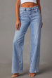 Moxidress Timeless Distressed Straight Leg Splice Jeans