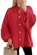 Moxidress Button Up Balloon Sleeves Sweater Cardigan