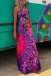 Moxidress Strappy Backless Tie Dye Maxi Dress