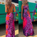 Moxidress Strappy Backless Tie Dye Maxi Dress