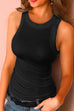 Moxidress Crewneck Sleeveless Slim Fit Tank Top