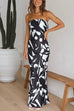 Moxidress Off Shoulder Sleeveless Geometric Printed Maxi Party Dress