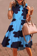 Moxidress Sleeveless Printed Ruffle Midi Dress