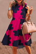 Moxidress Sleeveless Printed Ruffle Midi Dress