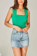 Moxidress Square Collar Slim Crop Tank Top