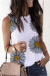 Moxidress Crewneck Sleeveless Sunflower Tops