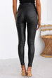 High Waist Faux Leather Stretchy Slim Fit Pants