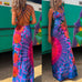 Moxidress Strappy Backless Tie Dye Maxi Dress