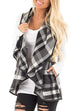 Moxidress Pockets Plaid Jacket Vest