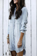 Moxidress Hot Sale Button Down Denim Shirt Dress ( 2 Colors)