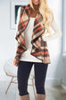 Moxidress Pockets Plaid Jacket Vest