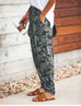 Moxidress High Waist Drawstring Camo Casual Pants