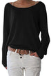 Moxidress Simple Solid Long Sleeve T-shirt