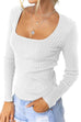 Moxidress Square Collar Long Sleeve Bottoming Top