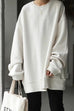 Moxidress Crewneck Long Sleeve Oversized Solid Sweatshirt