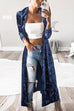 Moxidress Lapel Open Front Cozy Velvet Cardigan