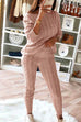 Moxidress Crewneck Long Sleeve Sweater and Slim Fit Pants Solid Set