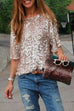 Moxidress Crewneck Half Sleeve Sequin T Shirt