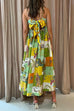 Moxidress Bow Knot Back Dinosaur Printed Cami Maxi Holiday Dress