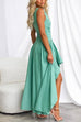 One Shoulder Cut Out High Low Hem Maxi Swing Dress