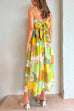 Moxidress Bow Knot Back Dinosaur Printed Cami Maxi Holiday Dress