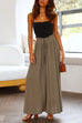 Moxidress Drawstring Elastic Waist Wide Leg Baggy Pants(5 Colors Available)