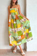 Moxidress Bow Knot Back Dinosaur Printed Cami Maxi Holiday Dress