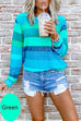 Moxidress Long Sleeve Candy Striped Pullover Top