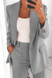 Moxidress One Button Solid Office Blazer Jacket