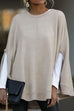 Moxidress Crewneck Batwing Sleeve Cloak Top