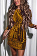 Moxidress Tie Waist Velvet Holiday Dress(in 4 Colors)