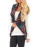 Moxidress Pockets Plaid Jacket Vest