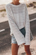 Moxidress Crewneck Long Sleeves Hollow Out Boho Knitting Pullovers