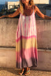 Moxidress Spaghetti Strap Sleeveless Tie Dye Maxi Dress