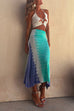 Moxidress High Waist Side Split Irregular Tie Dye Skirt