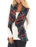 Moxidress Pockets Plaid Jacket Vest