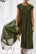 Moxidress Ruched Short Sleeve Wide Leg Baggy Jumpsuit