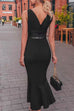 Moxidress Sleeveless Faux Leather Splice Bodycon Mermaid Dress