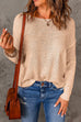 Moxidress Drop Shoulder Long Sleeves Solid Knitting Sweater