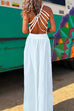 Moxidress Solid Criss Cross Backless Maxi Cami Dress